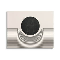 Stupell Industries Contemporary Abstract Circle Stripes Graphic Art Gallery Wrapped Canvas Print Wall Art, Design by JJ Design House LLC