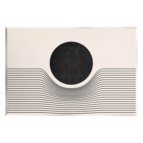 Stupell Industries Contemporary Abstract Circle Stripes Graphic Art Unframed Art Print Wall Art, Design by JJ Design House LLC