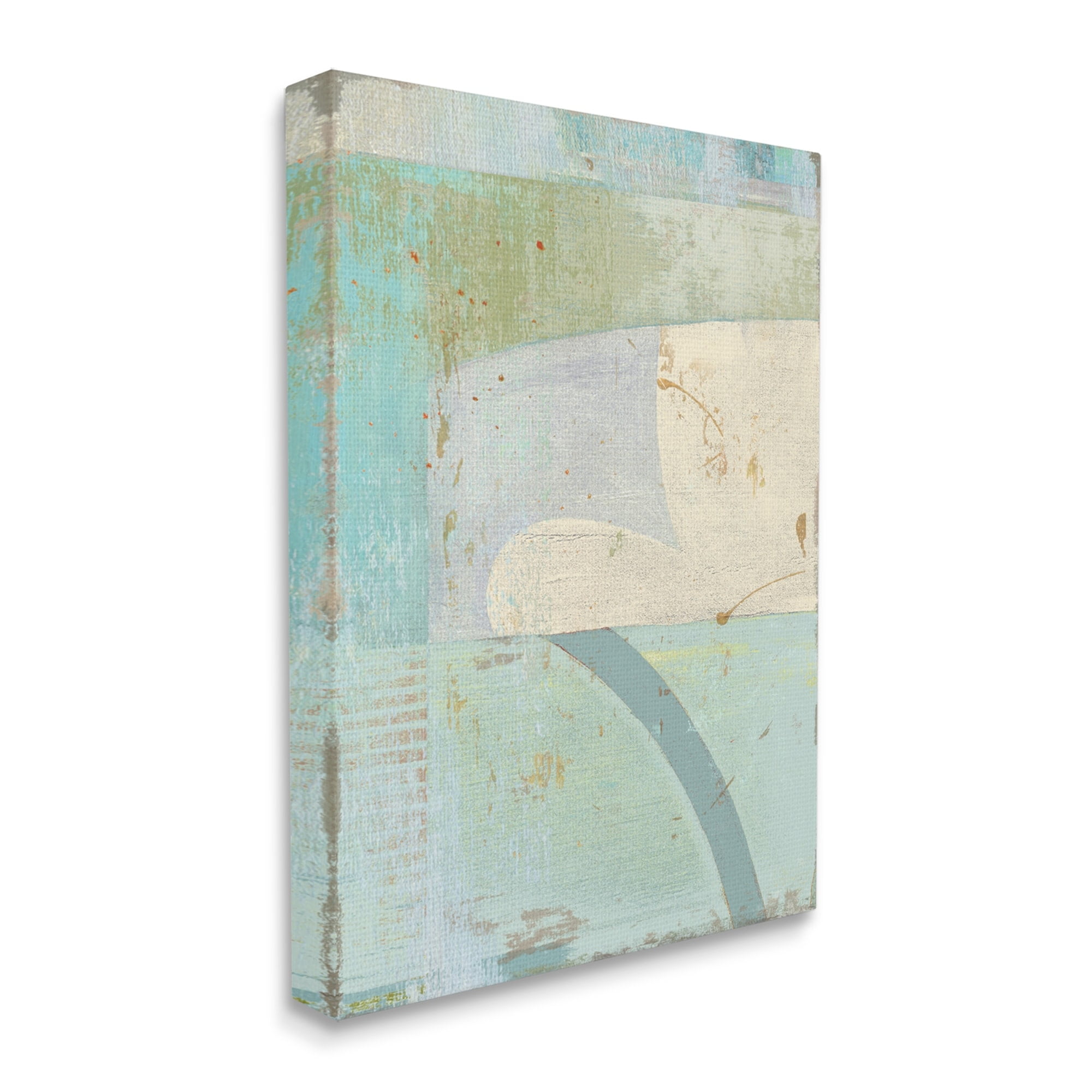 Stupell Industries Contemporary Abstract Shapes Muted Cool Tones,24 x 30,Designed by Suzanne Nicoll