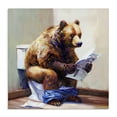 thumbnail image 1 of Stupell Industries Contemporary Bathtub Bear with Graffiti Canvas Art, 30 x 30, by Leon Devenice, 1 of 8