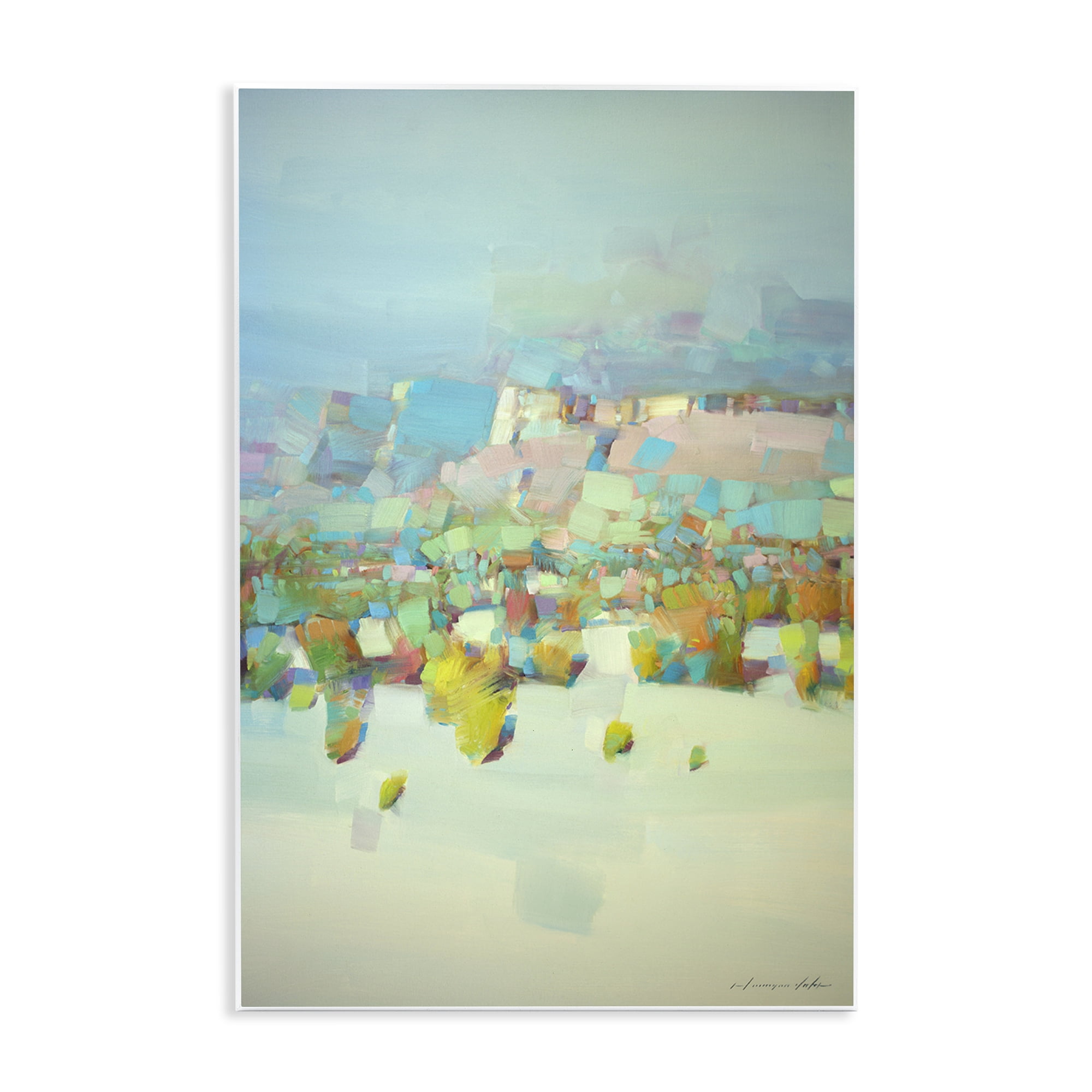 Stupell Industries Contemporary Beach Landscape Abstract Painting Unframed Art Print Wall Art, 10 x 15