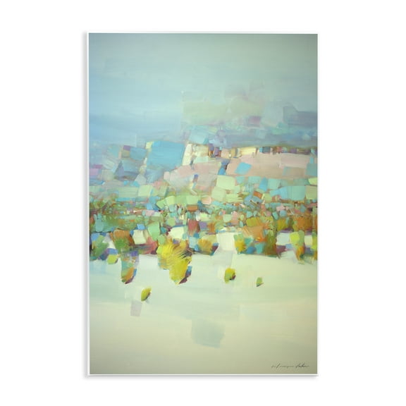 Stupell Industries Contemporary Beach Landscape Abstract Painting Unframed Art Print Wall Art, 10 x 15