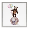 thumbnail image 1 of Stupell Industries Contemporary Bear & Balloons Disco Gray Framed Giclee Art, 17 x 17, by Amanda Greenwood, 1 of 7