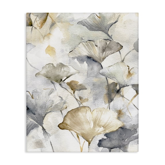 Stupell Industries Contemporary Beige & Grey Gingkoes Canvas Art, 16 x 20, by Carol Robinson
