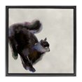 thumbnail image 1 of Stupell Industries Contemporary Black Cat Watercolor Black Floating Frame Canvas Art, 18 x 18, by Melissa Wang, 1 of 8