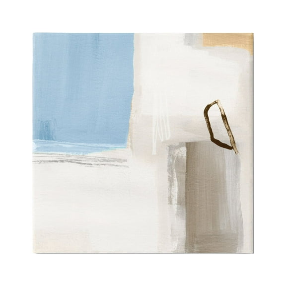 Stupell Industries Contemporary Blocked Abstract Painting Circular Shape Detail Painting Gallery Wrapped Canvas Print Wall Art, Design by Annie Warren