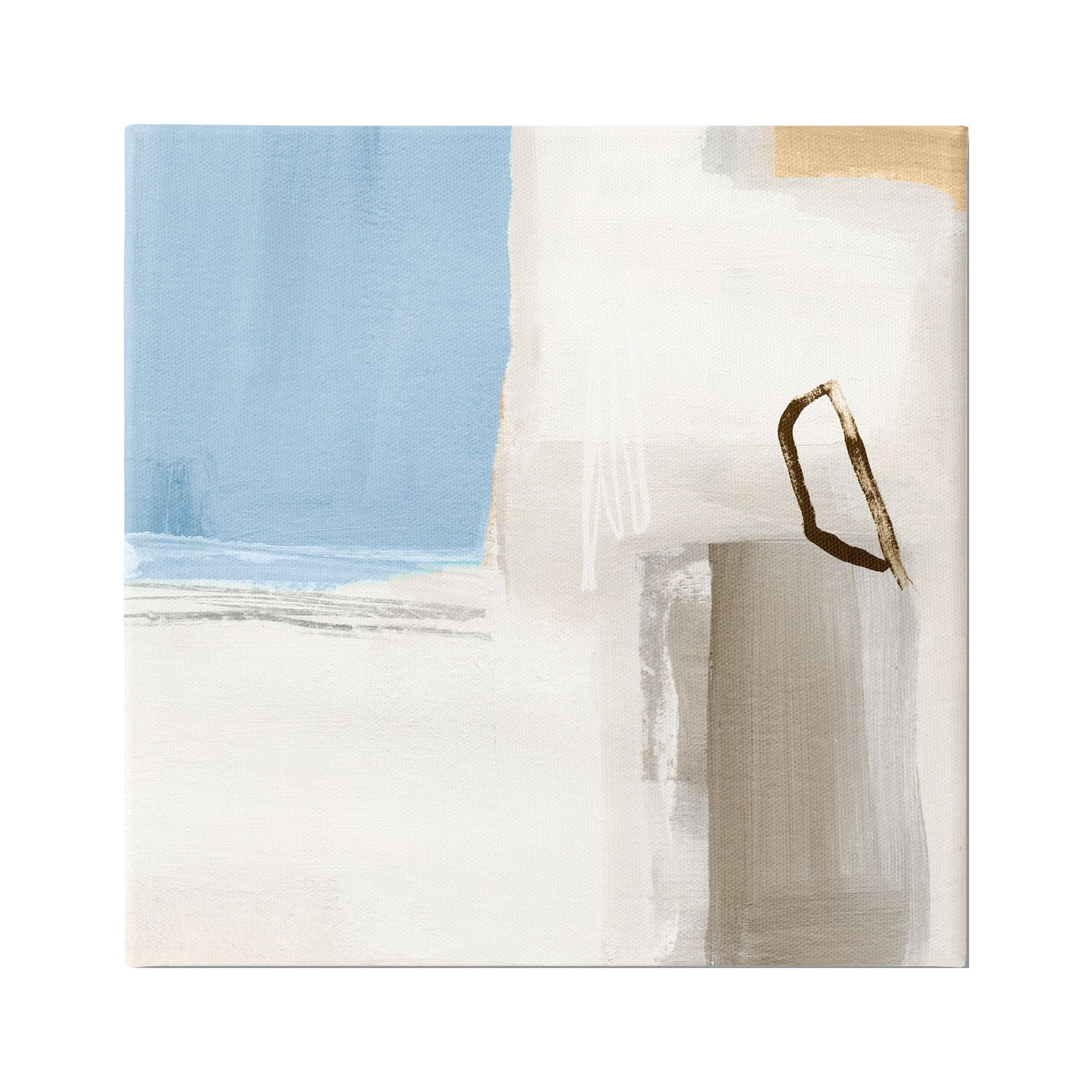 Stupell Industries Contemporary Blocked Abstract Painting Circular Shape Detail Painting Gallery Wrapped Canvas Print Wall Art, Design by Annie Warren