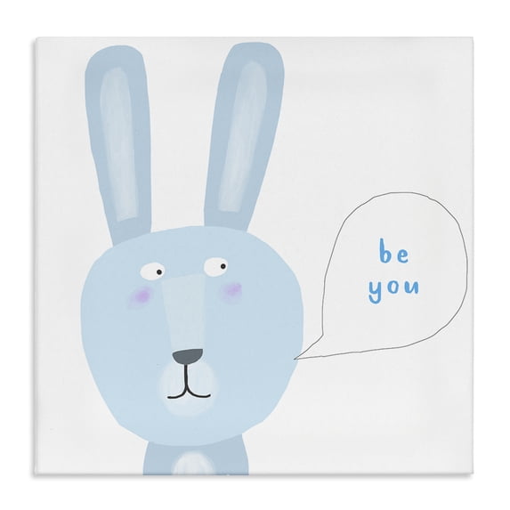 Stupell Industries Contemporary Blue Be You Bunny Canvas Art, 24 x 24, by Carla Daly
