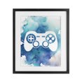 thumbnail image 1 of Stupell Industries Contemporary Blue Controller Splatter Black Framed Print Under Glass, 13 x 16, by Marcus Prime, 1 of 8