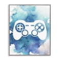 thumbnail image 1 of Stupell Industries Contemporary Blue Controller Splatter Gray Framed Giclee Art, 11 x 14, by Marcus Prime, 1 of 8