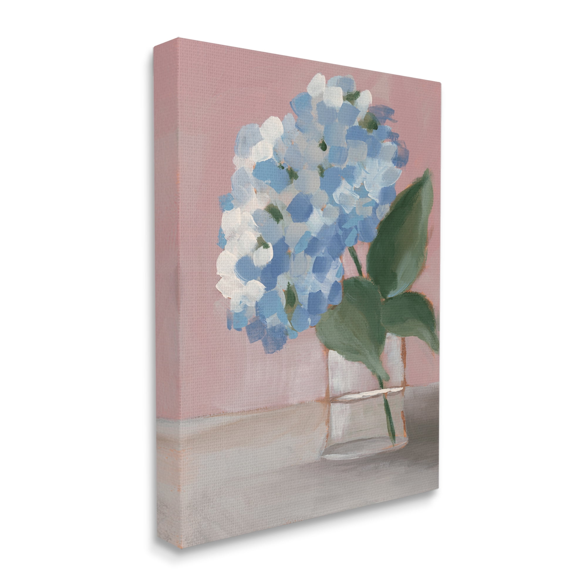 Stupell Industries Contemporary Blue Hydrangea Still Life Floral Stem Botanical & Floral Painting Gallery Wrapped Canvas Print Wall Art, 16 x 20