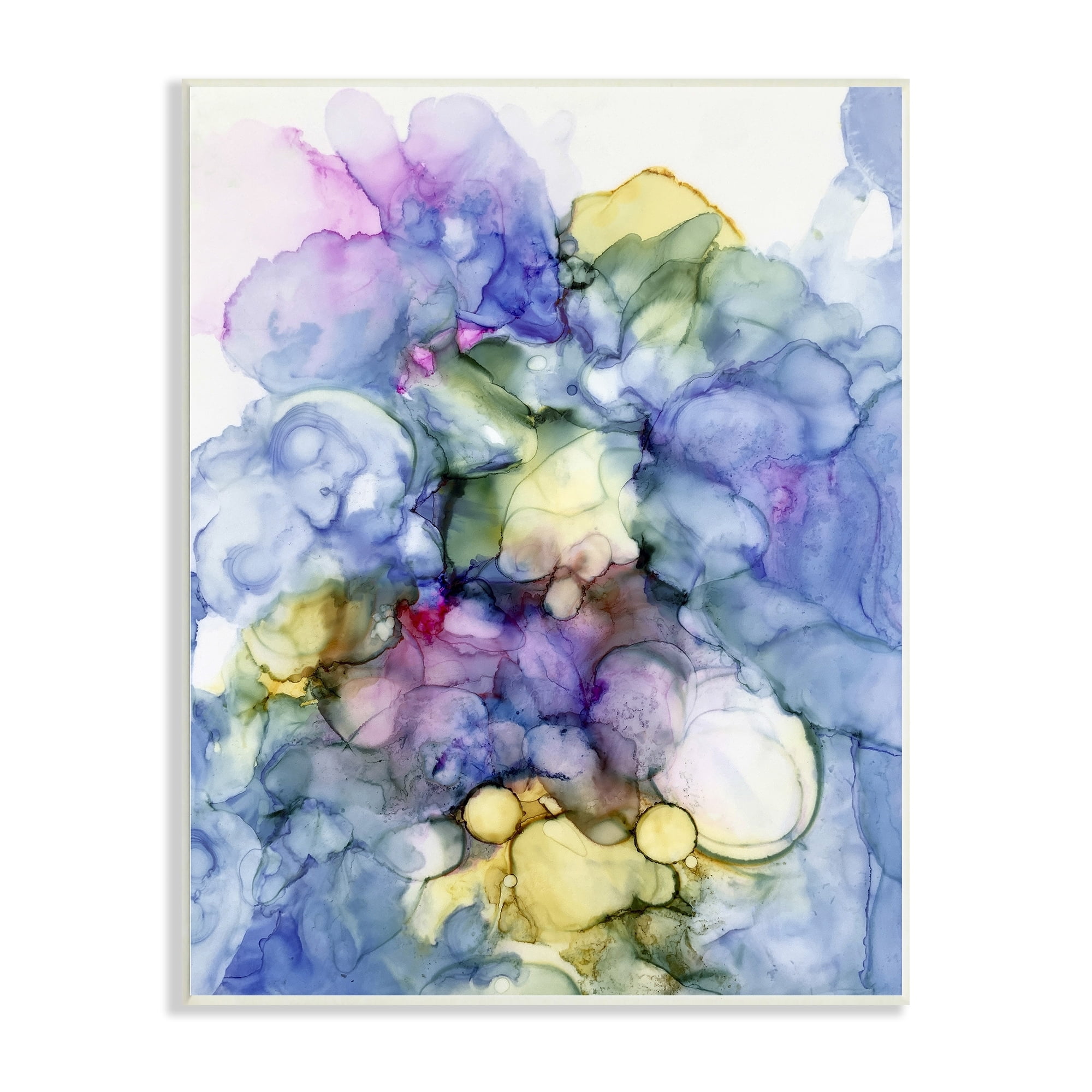 Stupell Industries Contemporary Bold Abstract Watercolor Painting Cool Tones, 13 x 19, Design by Kim Curinga