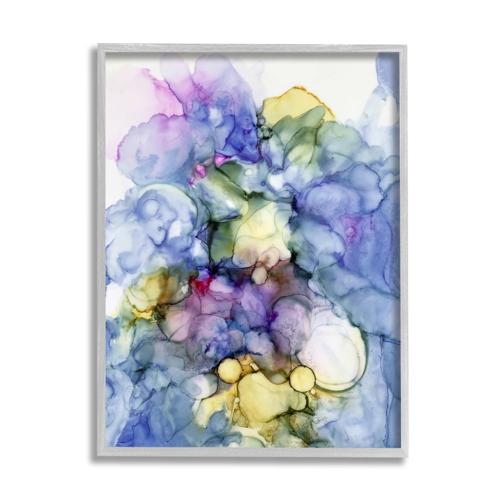 Stupell Industries Contemporary Bold Abstract Watercolor Painting Cool Tones, 24 x 30, Design by Kim Curinga
