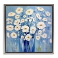 thumbnail image 1 of Stupell Industries Contemporary Bold Blooms on Blue Gray Floating Frame Canvas Art, 18 x 18, by Irena Orlov, 1 of 8