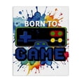 thumbnail image 1 of Stupell Industries Contemporary Born to Game Splash Canvas Art, 24 x 30, by Kim Allen, 1 of 7