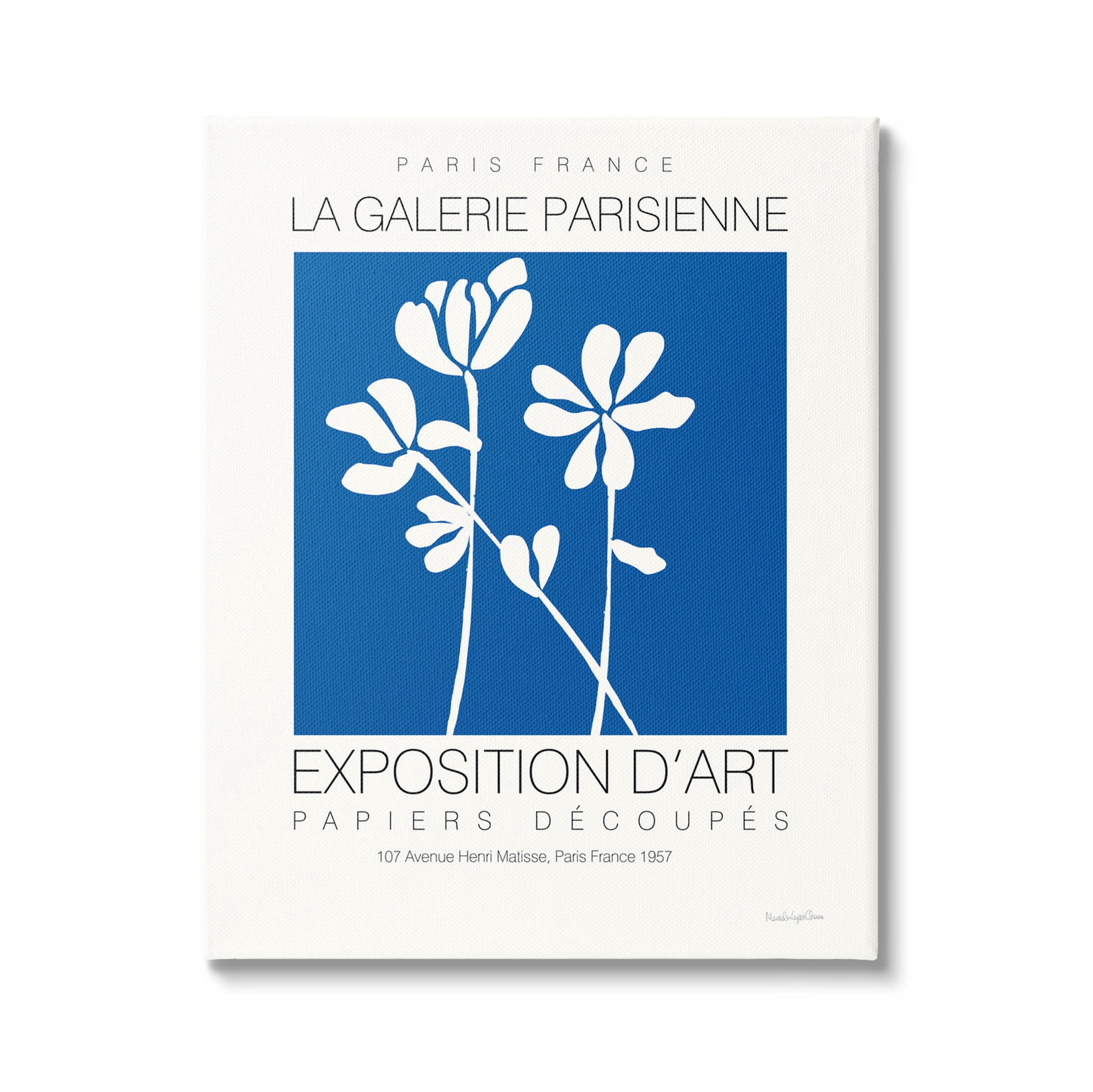 Stupell Industries Contemporary Botanicals French Gallery Graphic Art Gallery Wrapped Canvas Print Wall Art, Design by Mercedes Lopez Charro