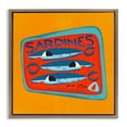 thumbnail image 1 of Stupell Industries Contemporary Bright Hued Sardine Can Brown Floating Frame Canvas Art, 18 x 18, by Carrie Cantwell, 1 of 8