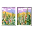 thumbnail image 1 of Stupell Industries Contemporary Cactus Desert Sky Painting White Framed Art Print Wall Art, Set of 2, Design by Laura Marr, 1 of 8
