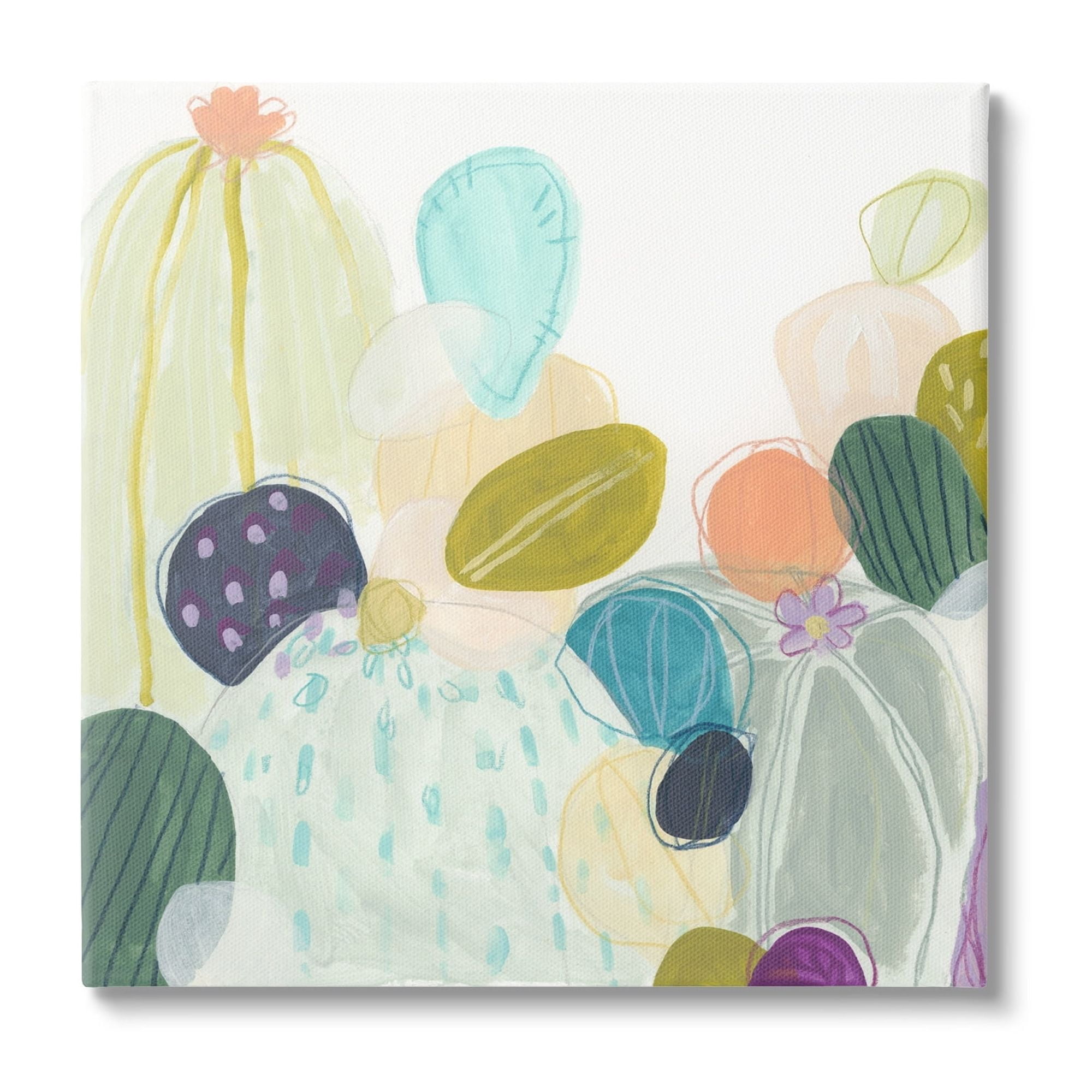 Stupell Industries Contemporary Cactus Plants Botanical & Floral Painting Gallery Wrapped Canvas Print Wall Art