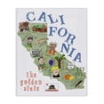 thumbnail image 1 of Stupell Industries Contemporary California the Golden State Illustrated Map Canvas Art, 30 x 40, by Carla Daly, 1 of 6