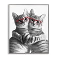 thumbnail image 1 of Stupell Industries Contemporary Cat Pair with Glasses Gray Framed Giclee Art, 11 x 14, by Annalisa Latella, 1 of 8