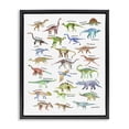 thumbnail image 1 of Stupell Industries Contemporary Children's Dino Chart Black Floating Frame Canvas Art, 17 x 21, by Ziwei Li, 1 of 8