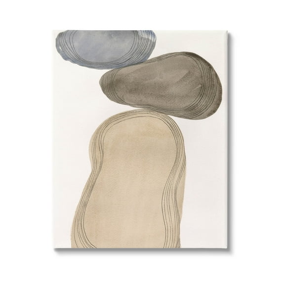 Stupell Industries Contemporary Circular Shapes Arrangement Graphic Art Gallery Wrapped Canvas Print Wall Art, Design by Laura Marr