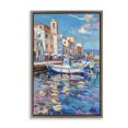 thumbnail image 1 of Stupell Industries Contemporary Coastal City Harbor Brown Floating Frame Canvas Art, 21 x 31, by LSR Design Studio, 1 of 7
