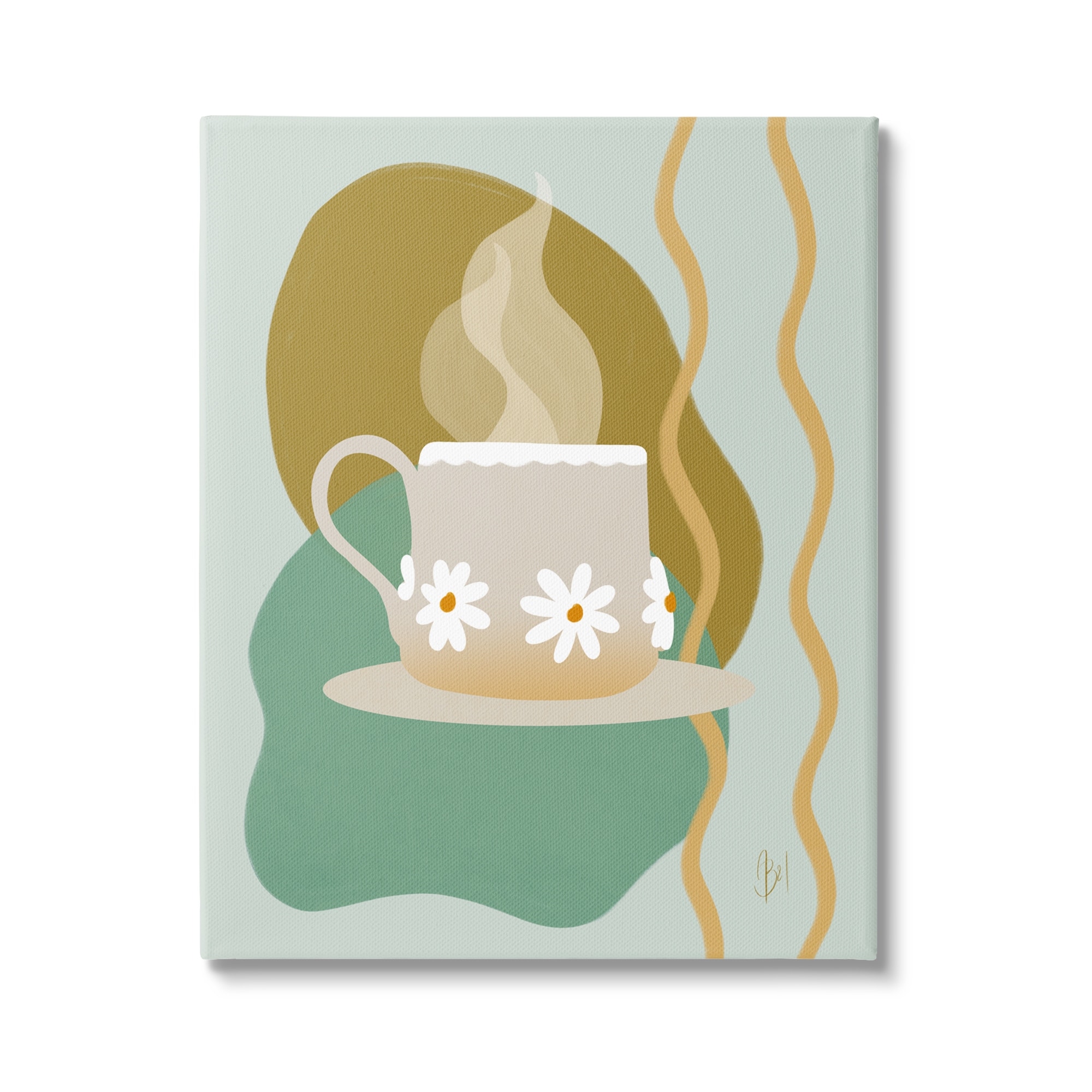 Stupell Industries Contemporary Coffee Cup Shapes Food & Beverage Painting Gallery Wrapped Canvas Print Wall Art