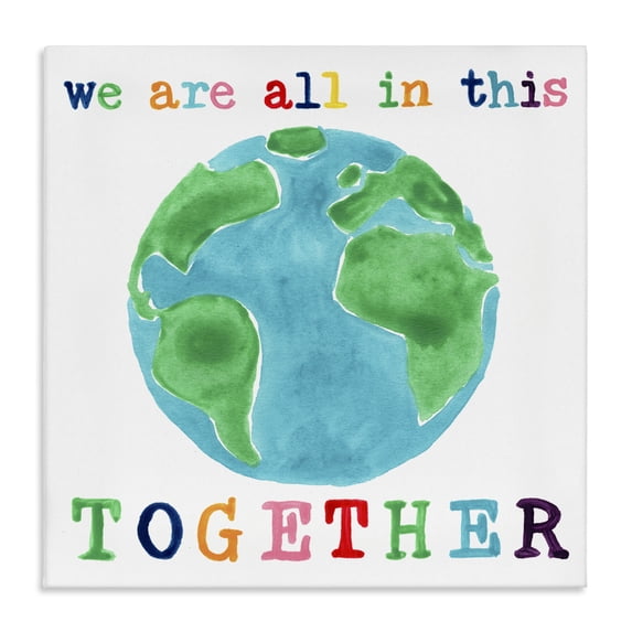 Stupell Industries Contemporary Colorful In This Together Canvas Art, 17 x 17, by June Erica Vess
