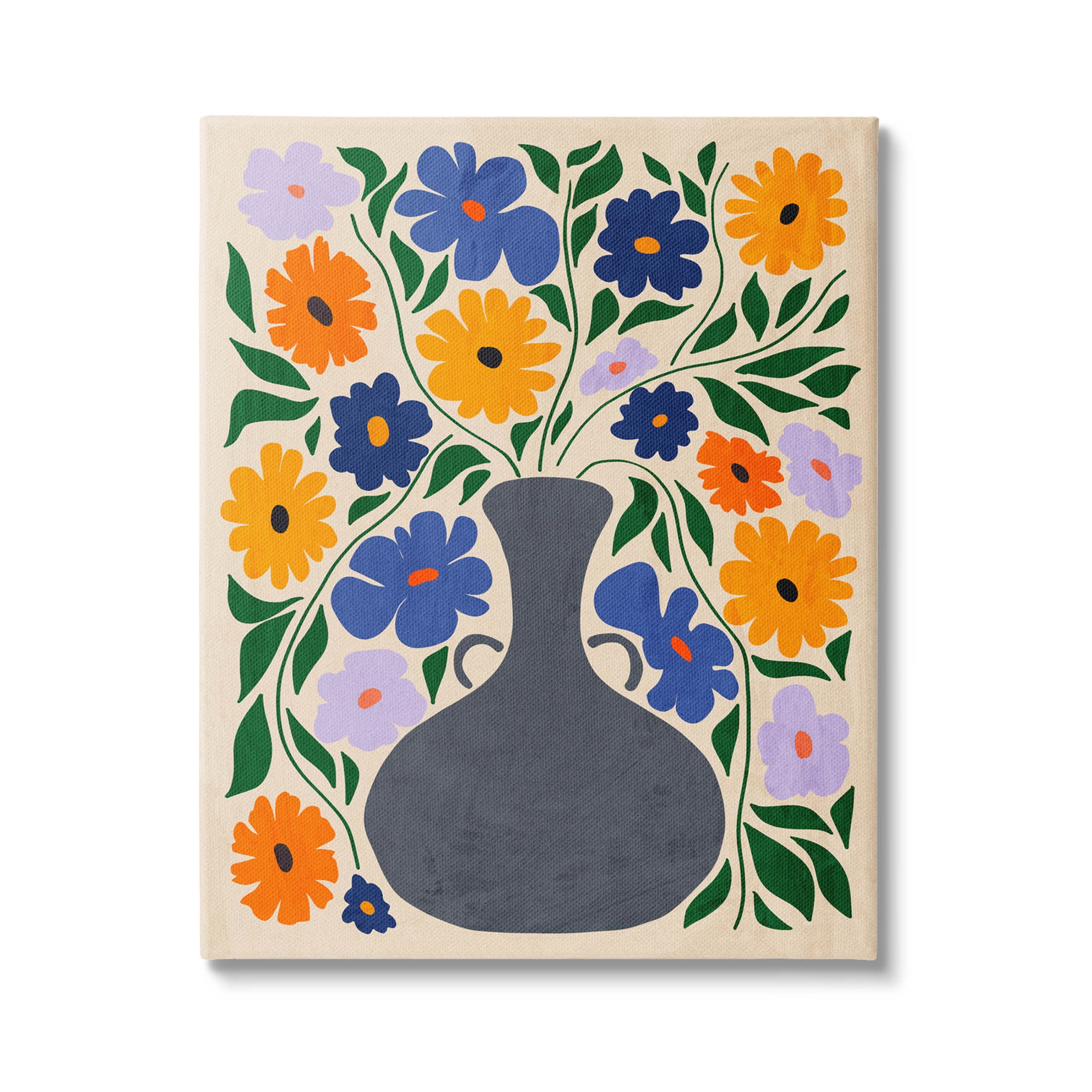 Stupell Industries Contemporary Daisies Flower Pot Graphic Art Gallery Wrapped Canvas Print Wall Art, Design by Ziwei Li