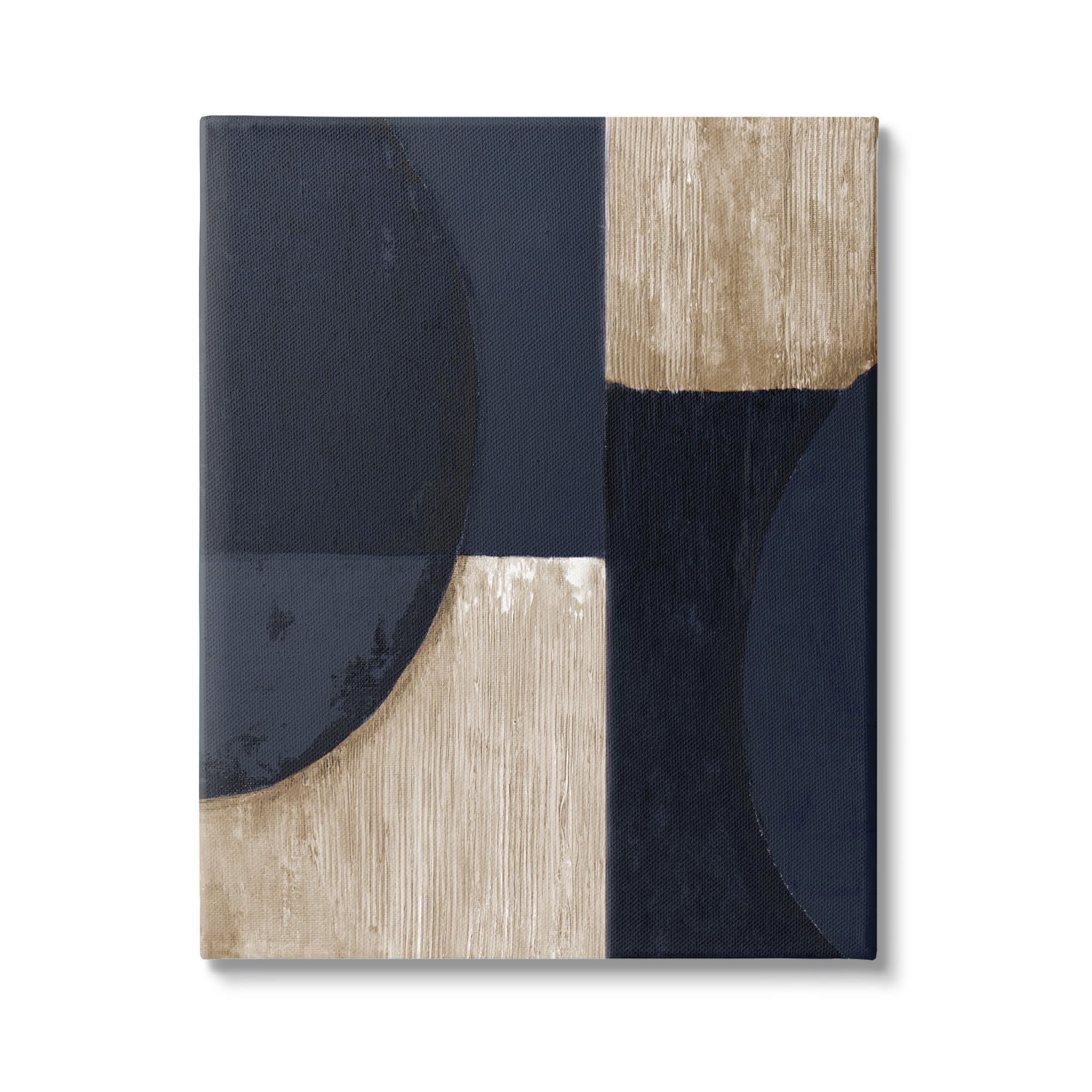 Stupell Industries Contemporary Dark Shapes Abstract Painting Gallery Wrapped Canvas Art Print Wall Art, 16 x 20