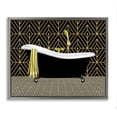 thumbnail image 1 of Stupell Industries Contemporary Deco Patterned Bathtub Gray Floating Frame Canvas Art, 21 x 17, by Conrad Knutsen, 1 of 7