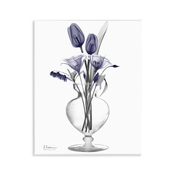 Stupell Industries Contemporary Dusk Blue Flowers Floral Photography Unframed Art Print Wall Art, 11 x 14