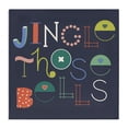 thumbnail image 1 of Stupell Industries Contemporary Eclectic Jingle Bells Phrase Canvas Art, 17 x 17, by Sazerelli Designs, 1 of 7