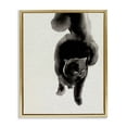 thumbnail image 1 of Stupell Industries Contemporary Fierce Black Cat Gold Floating Frame Canvas Art, 17 x 21, by Melissa Wang, 1 of 8
