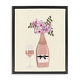 thumbnail image 1 of Stupell Industries Contemporary Floral Champagne & Glass Black Floating Frame Canvas Art, 25 x 31, by Chen Alyesh, 1 of 8