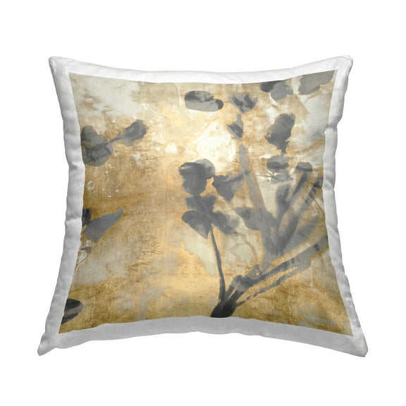 Stupell Industries Contemporary Floral Sprigs Glam Printed Throw Pillow Design by Danielle Carson