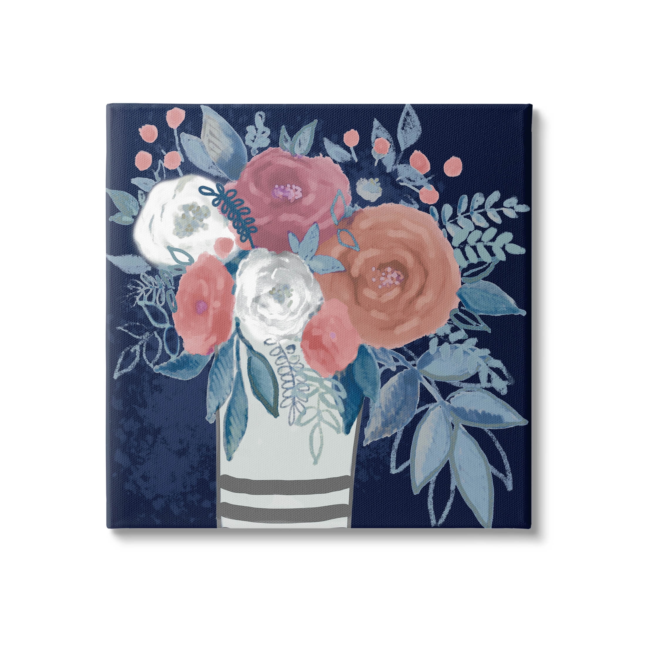 Stupell Industries Contemporary Flower Blossoms Vase Graphic Art Gallery Wrapped Canvas Print Wall Art, Design by Boho Studio