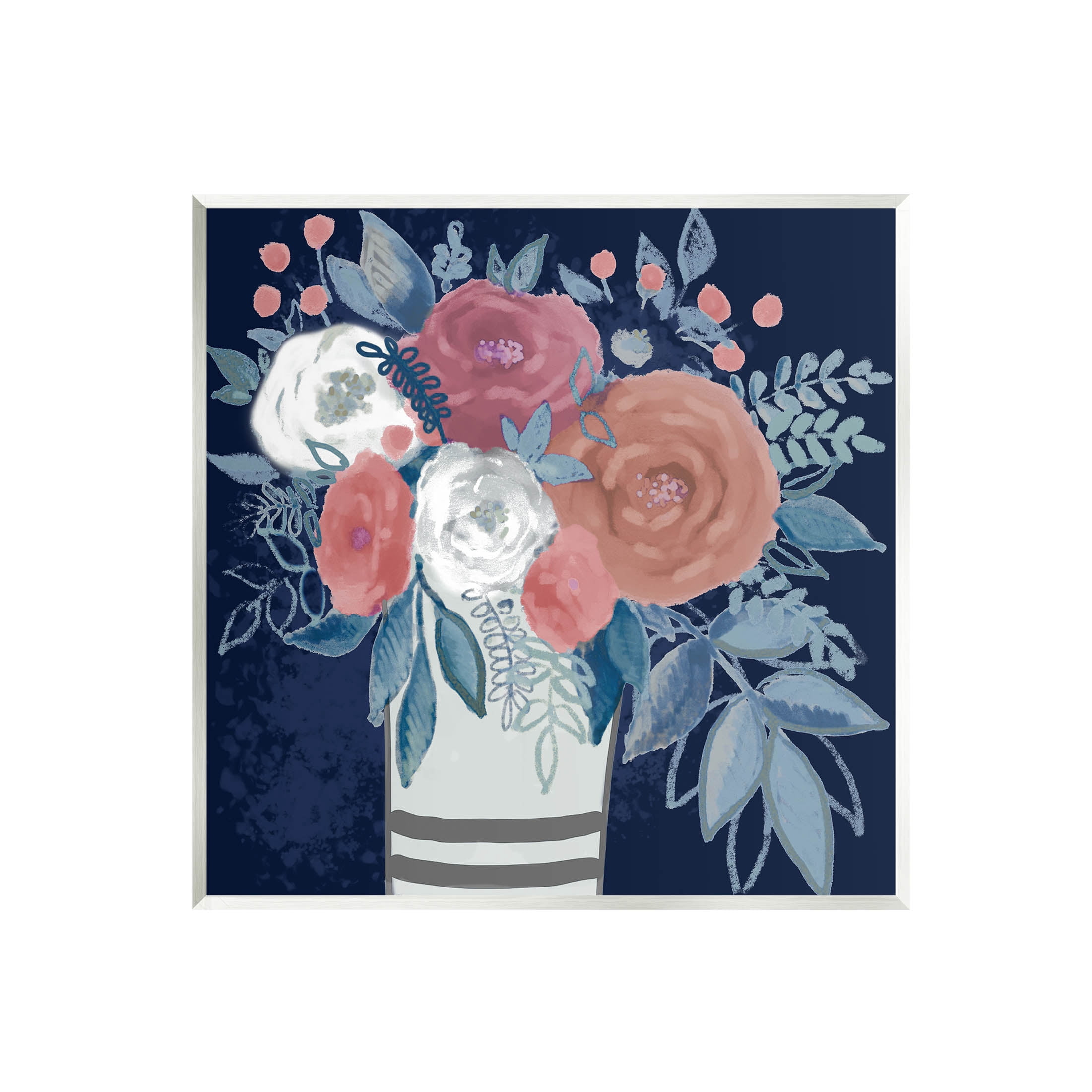 Stupell Industries Contemporary Flower Blossoms Vase Graphic Art Unframed Art Print Wall Art, Design by Boho Studio