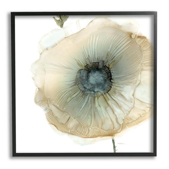 Stupell Industries Contemporary Flower Petal Poppy Blossom Graphic Art Black Framed Art Print Wall Art, Design by Carol Robinson