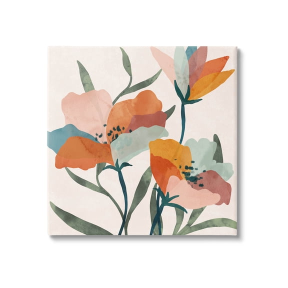 Stupell Industries Contemporary Flower Petals Graphic Art Gallery Wrapped Canvas Print Wall Art, Design by Nina Blue
