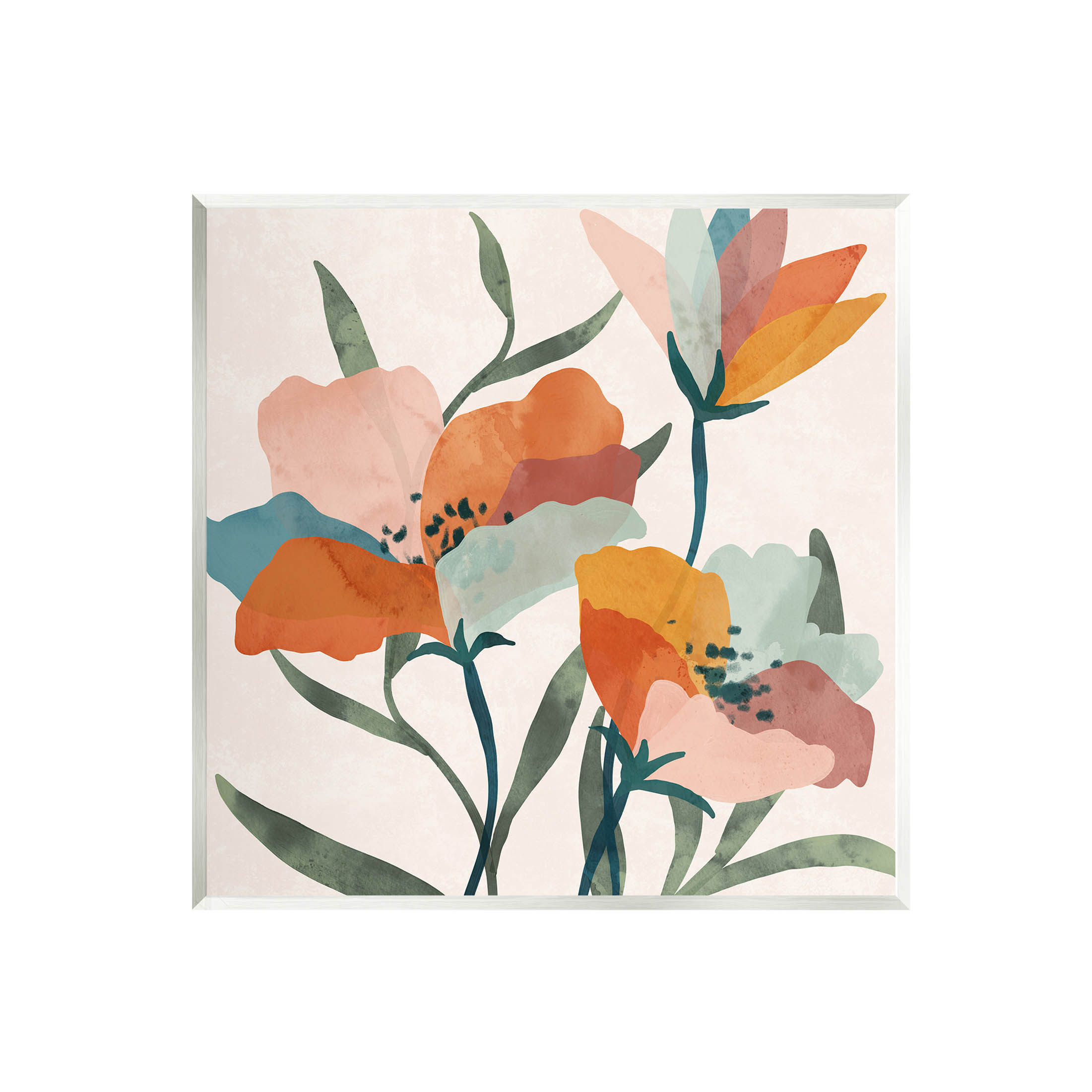 Stupell Industries Contemporary Flower Petals Graphic Art Unframed Art Print Wall Art, Design by Nina Blue