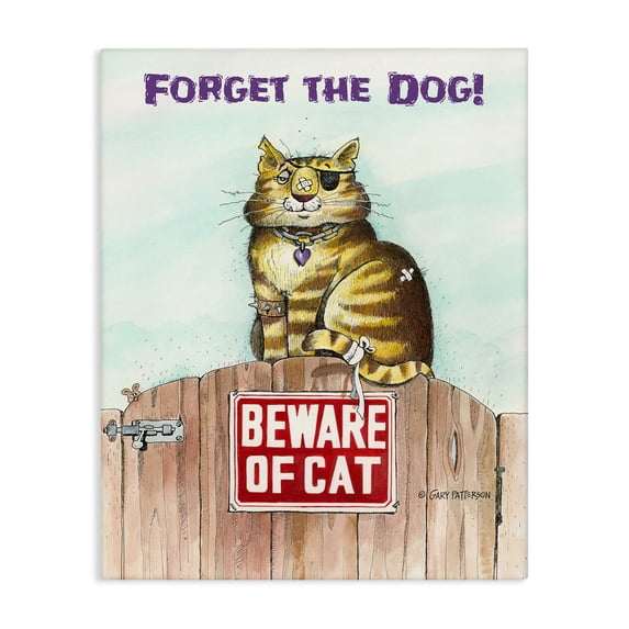 Stupell Industries Contemporary Forget The Dog Funny Cat Pet Canvas Art, 16 x 20, by Gary Patterson