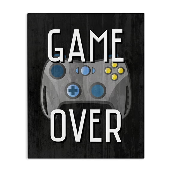 Stupell Industries Contemporary Game Over Controller Canvas Art, 16 x 20, by Kim Allen