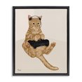 thumbnail image 1 of Stupell Industries Contemporary Gamer Tabby Cat Black Floating Frame Canvas Art, 17 x 21, by Tara Royle, 1 of 7