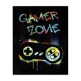 thumbnail image 1 of Stupell Industries Contemporary Gamer Zone Vintage Controller Neon Paint Splatter Canvas Art, 36 x 48, by Victoria Barnes, 1 of 6