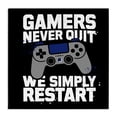 thumbnail image 1 of Stupell Industries Contemporary Gamers Never Quit Phrase Canvas Art, 17 x 17, by Kim Allen, 1 of 7