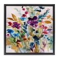 thumbnail image 1 of Stupell Industries Contemporary Garden Jewels Abstract Flowers Black Floating Frame Canvas Art, 25 x 25, by Carol Robinson, 1 of 7
