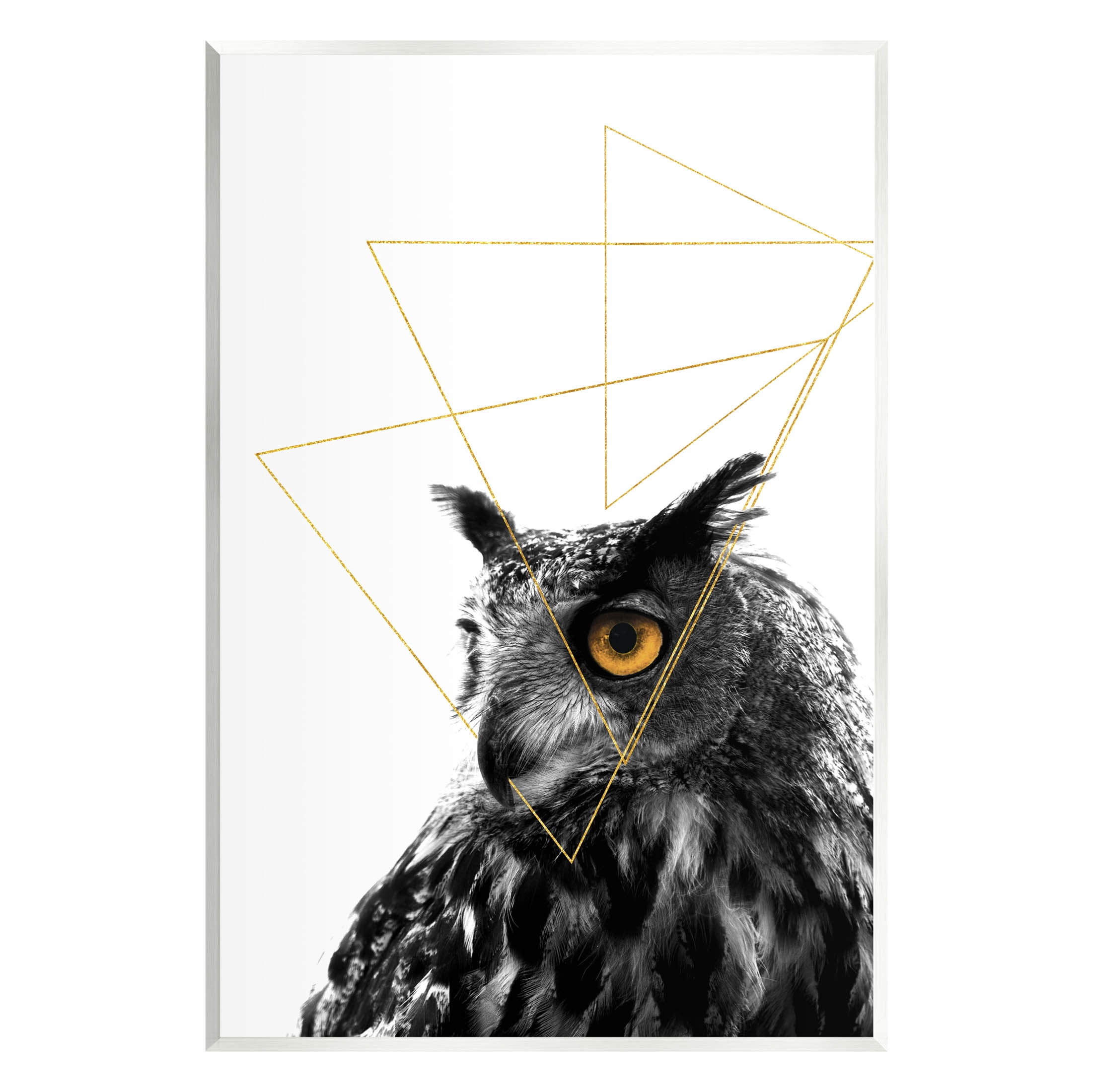 Stupell Industries Contemporary Geometric Owl Shapes Graphic Art Unframed Art Print Wall Art, Design by K. Kaufman